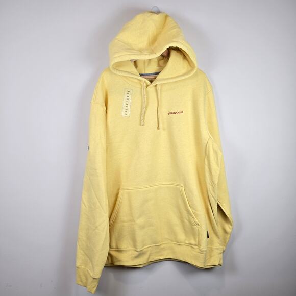 Patagonia Fitz Roy Icon Uprisal Hoody Unisex Size Womens 3XL/Mens XXL Yellow